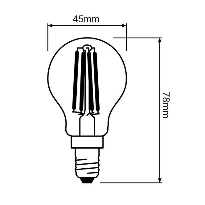 Żarówka OSRAM LED Value ND FIL CL P40 E14 4W 40W 470LM 827