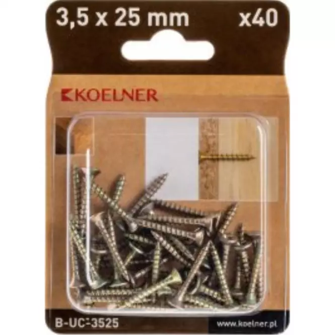 Koelner Wkręt Hartowany z Łbem Stożkowym 3,5 x 25mm