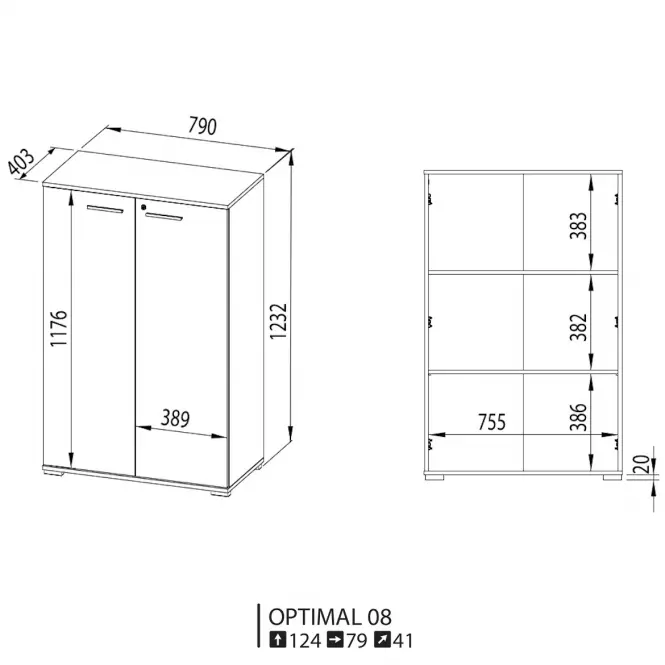 Komoda 79 Optimal 08 sonoma