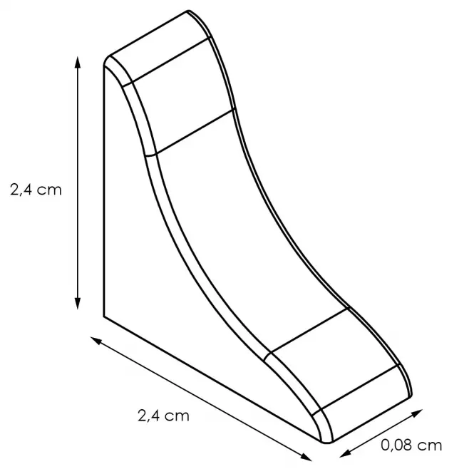 Zakończenie proste – marmur mil połysk LWS-055p,2
