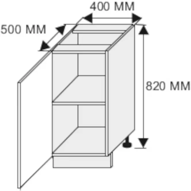 Szafka kuchenna Essen grey D1D/40,2