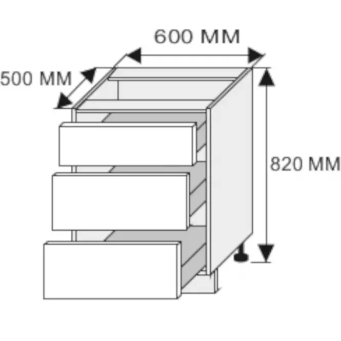 Szafka kuchenna Essen grey D3E/60