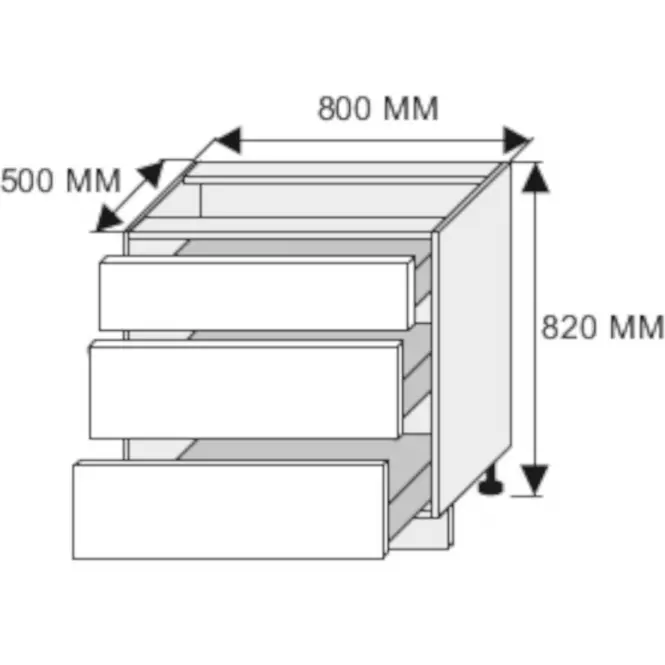 Szafka kuchenna Essen grey D3M/80