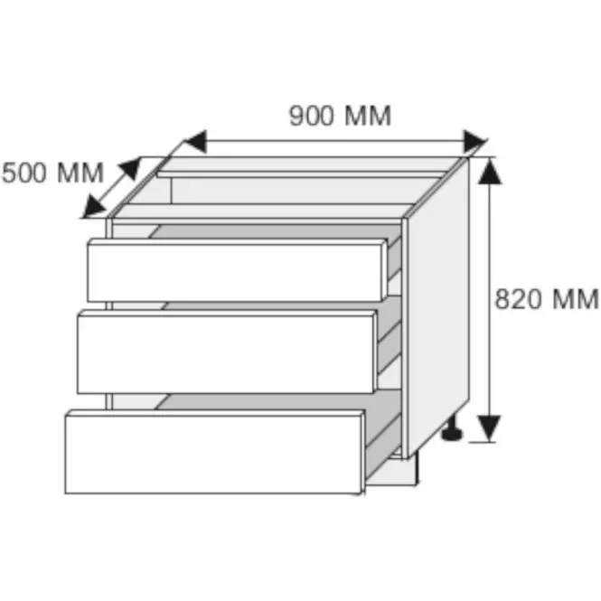 Szafka kuchenna Essen grey D3E/90