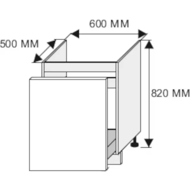 Szafka kuchenna Essen grey D1ZM/60