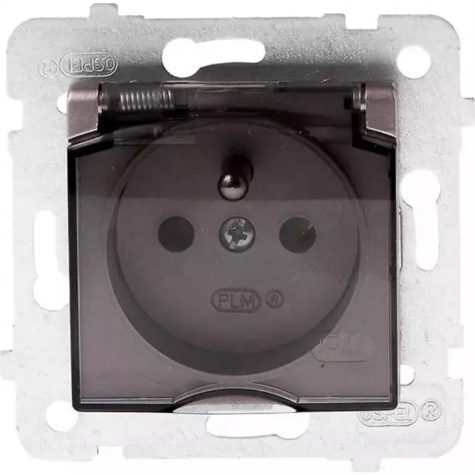 Gniazdo hermetyczne GPH-1Qz/M z/U tytan rosa