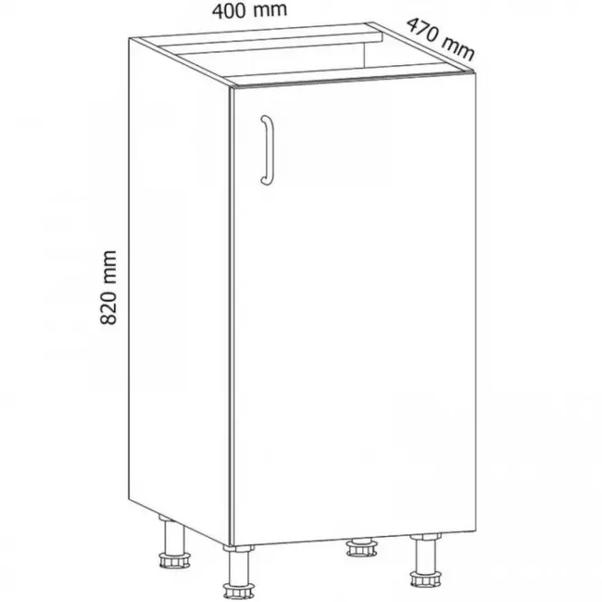 Szafka kuchenna Linea D40 grey,2