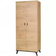 Szafa 1 John dąb lefkas/czarny