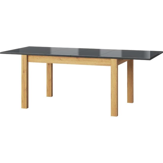 Stół rozkładany Kama  136/210x90 cm dąb camargue/czarny połysk