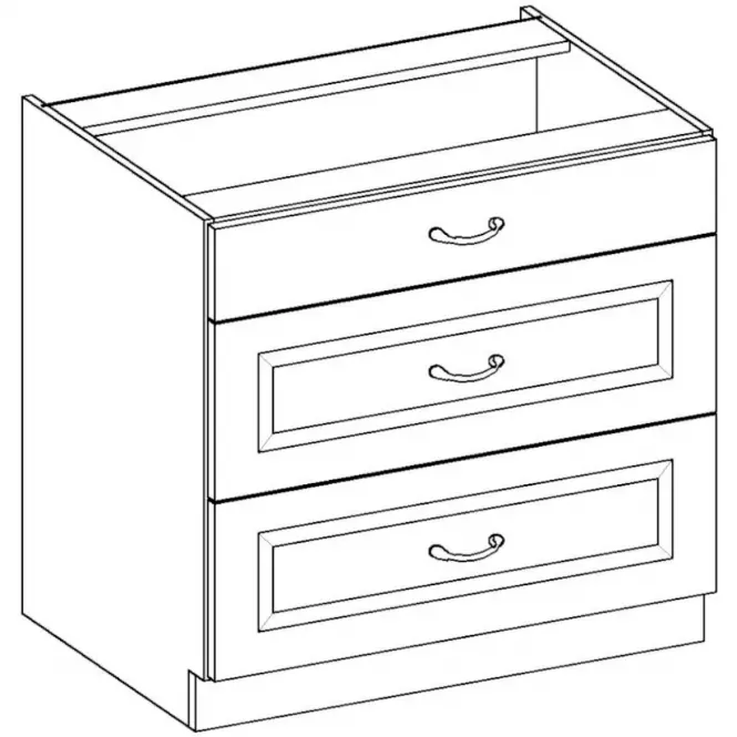 Szafka kuchenna Stilo biały mat/artisan 80D 3S BB,2