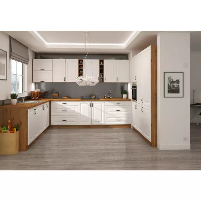 Szafka kuchenna Stilo biały mat/artisan 80D 3S BB,5