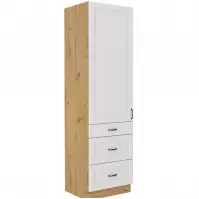 Szafka kuchenna Stilo biały mat/artisan 60DKS-210 3S 1F