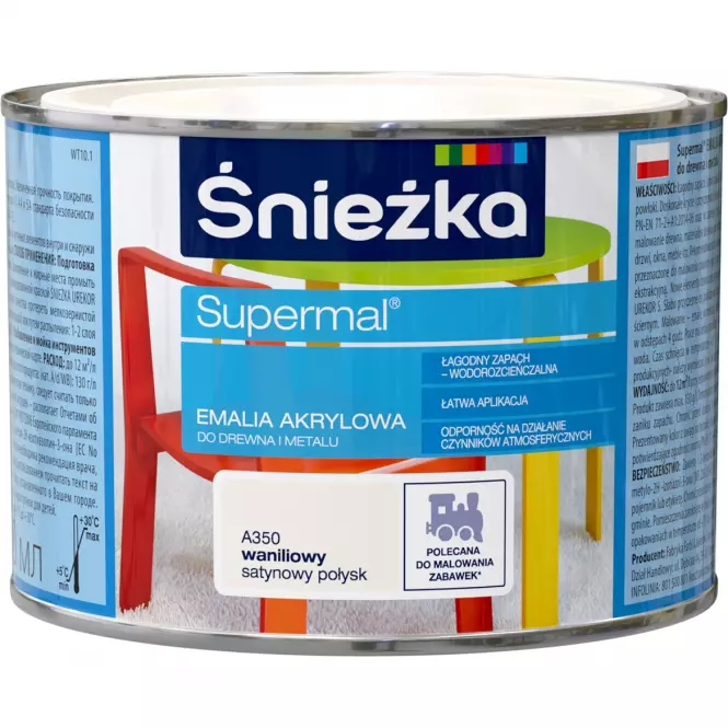 Śnieżka Emalia Akrylowa Waniliowy 0,4l