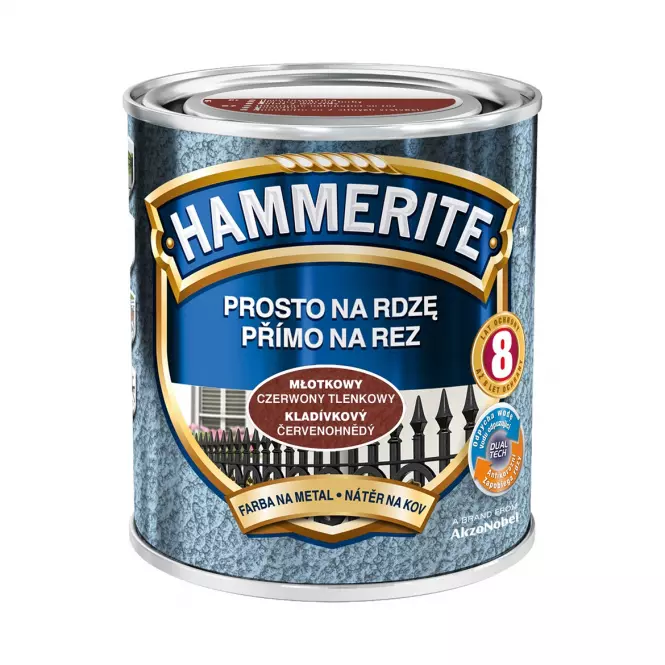 Hammerite Prosto Na Rdzę Młotkowy Czerwony Tlenkowy 0,7l