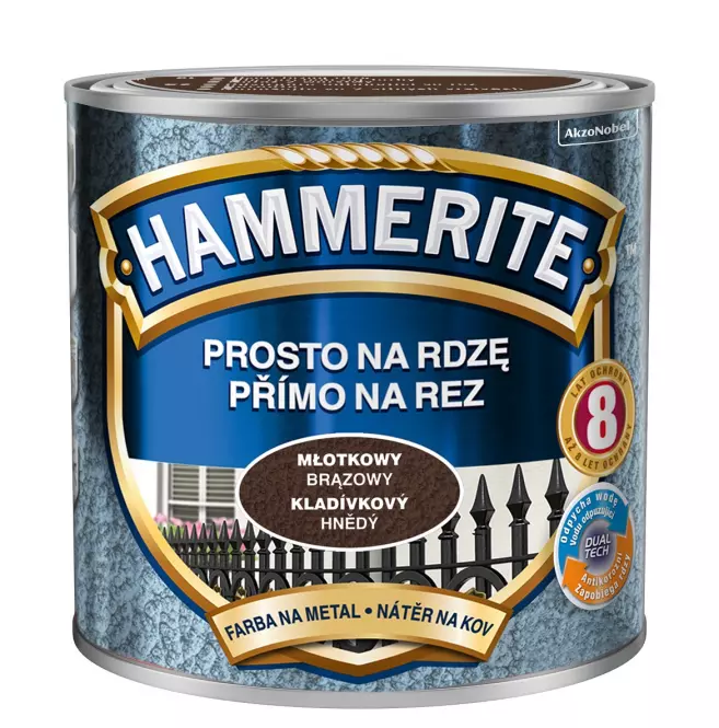 Hammerite Prosto Na Rdzę Młotkowy Brązowy 0,25l