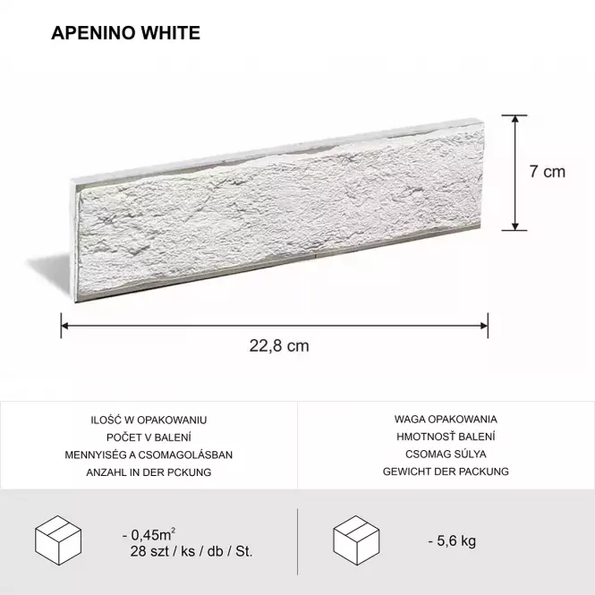 Kamień Gipsowy Apenino White