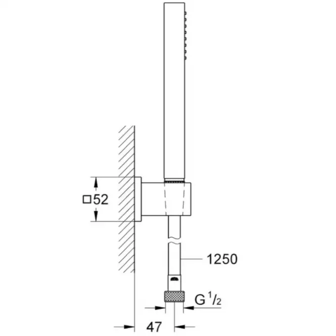 Zestaw prysznicowy z uchwytem 1 strumień EUPHORIA CUBE STICK Grohe 27703000