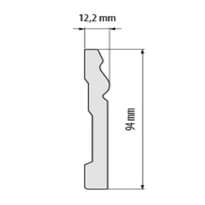 Listwa przypodłogowa Elegance LPC-08-101 biała mat