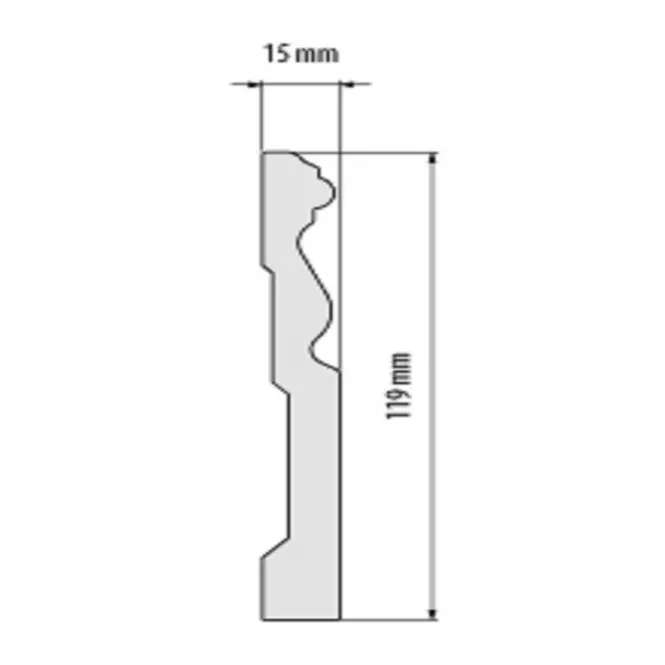 Listwa przypodłogowa Elegance LPC-09-101 biała mat