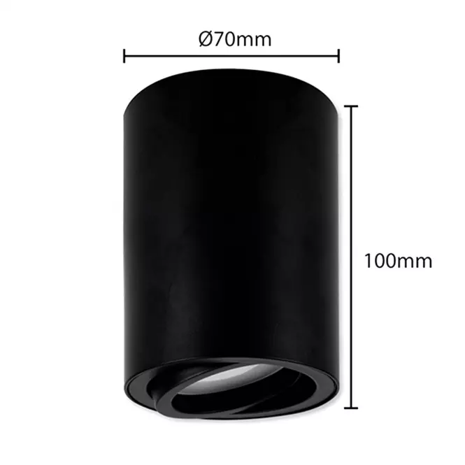 Kinkiet Bemol DWL GU10 Black 03533 K1