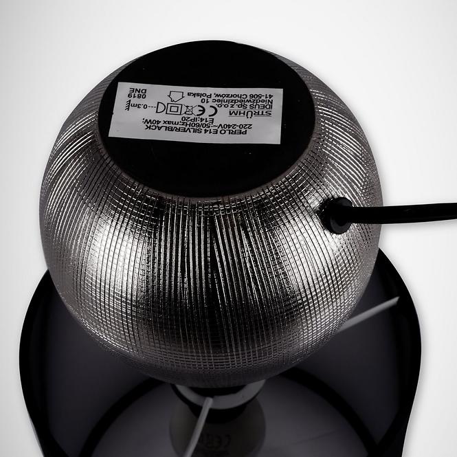 Lampa Perlo E14 silver/black 03290 LB
