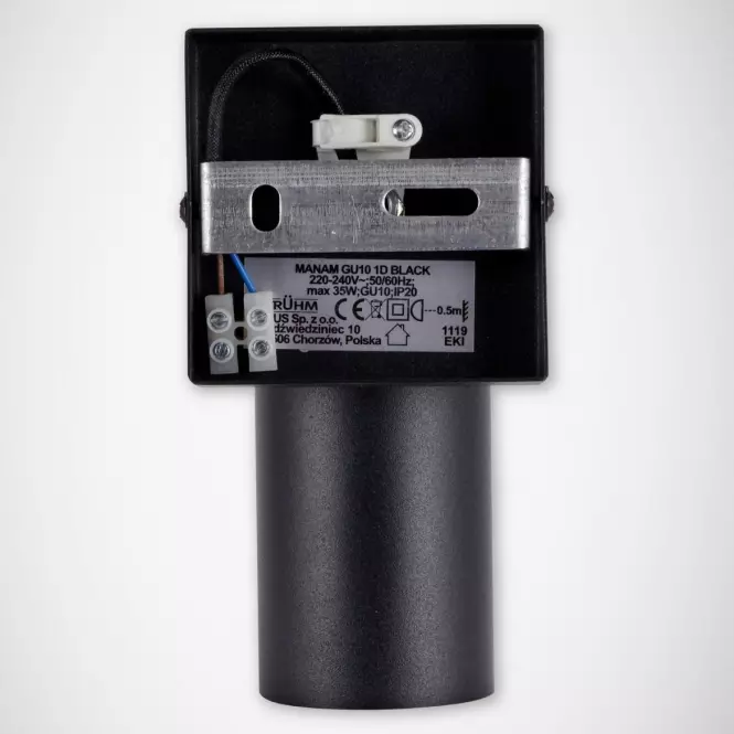 Kinkiet Manam GU10 1D black 0373 K1