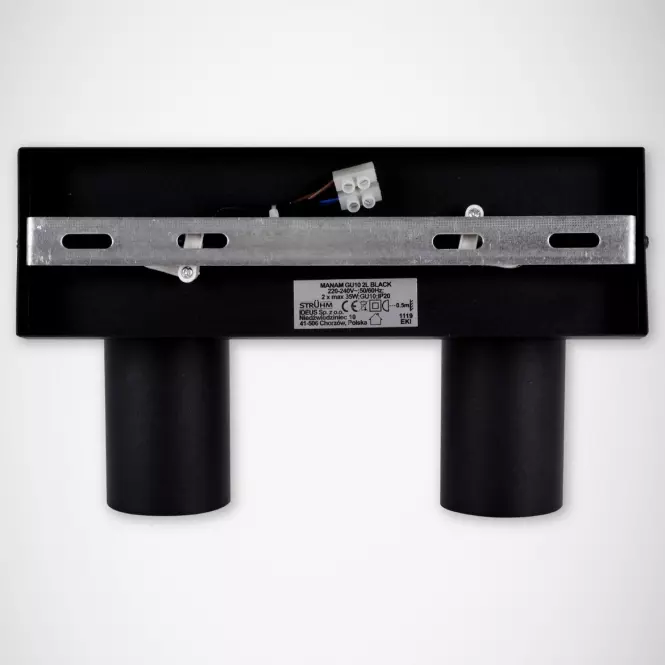 Kinkiet Manam GU10 2L black 03764 K2