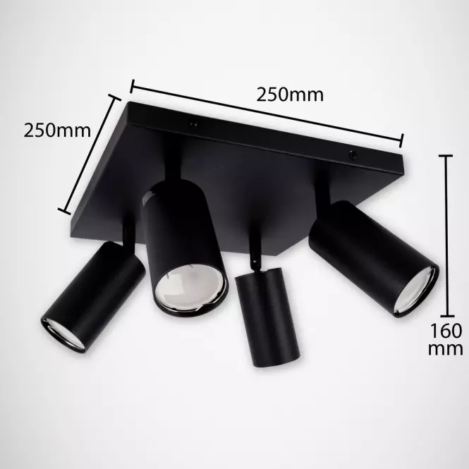 Kinkiet Manam GU10 4D black 0376 K4