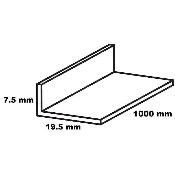 Kątownik samoprzylepny PVC biały mat 19.5x7.5x1000