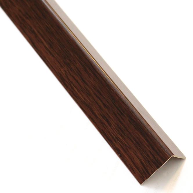 Kątownik samoprzylepny PVC drewno ciemne 19.5x19.5x1000