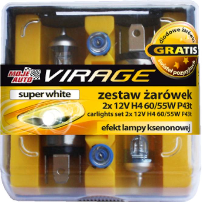 Virage- Zestaw żarówek Super White 12v H4 60/55w 2 szt.