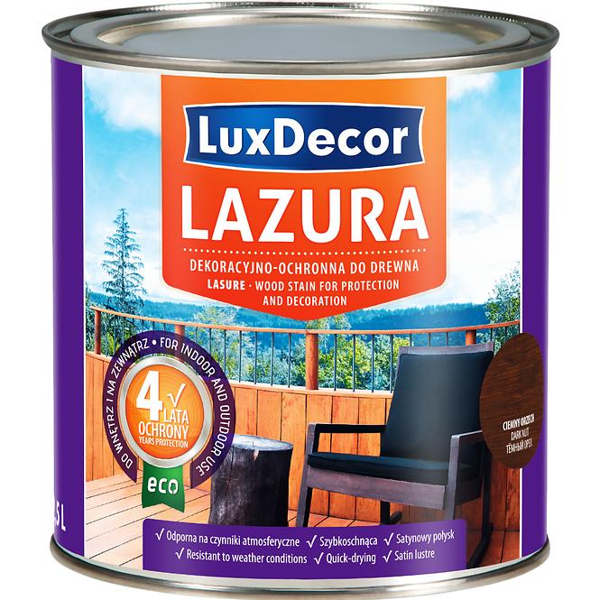 Lazura Luxdecor 4 lata ochrony ciemny orzech 0,75 l