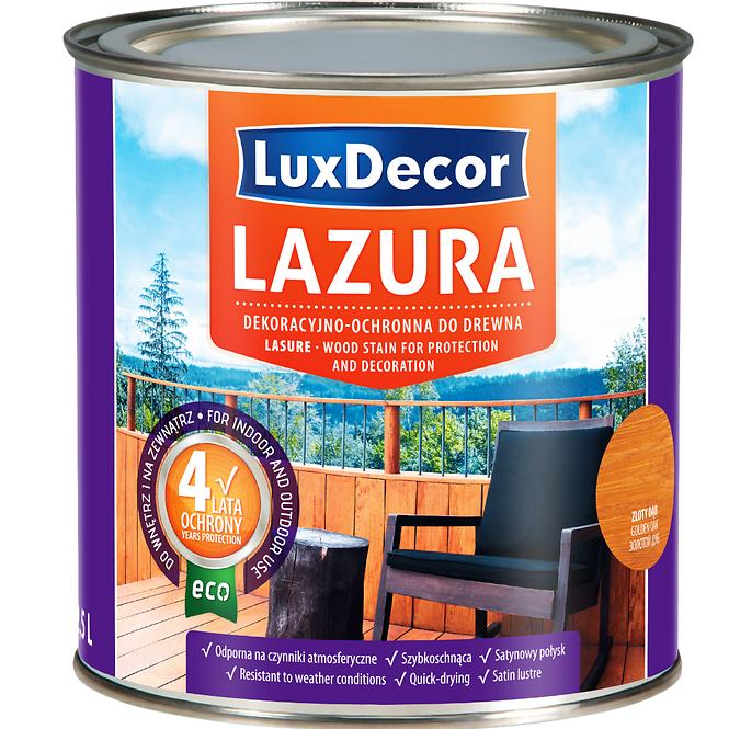 Lazura Luxdecor 4 lata ochrony złoty dąb 0,75 l