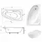 Wanna asymetryczna Cornea 140/80 P,2