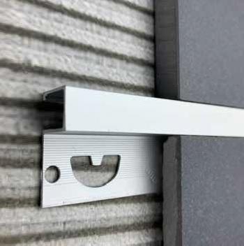 Profil krawędziowy kwadratowy aluminiowy Anod Silver Satinated 2500/27/10 mm