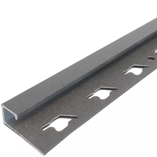 Profil krawędziowy kwadratowy aluminiowy Painted Anthracite 2500/12,5 mm