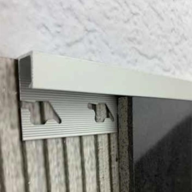 Profil krawędziowy kwadratowy aluminiowy Painted Cemet 2500/10 mm