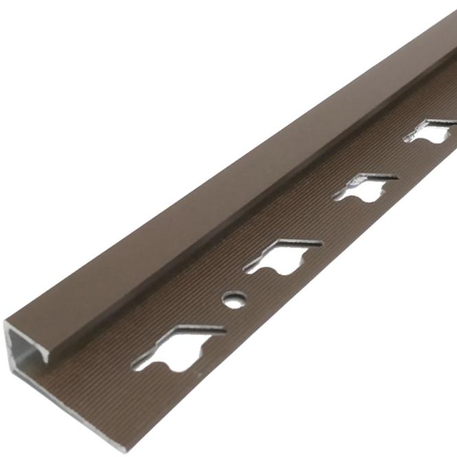 Profil krawędziowy kwadratowy aluminiowy Painted Rust 2500/10 mm