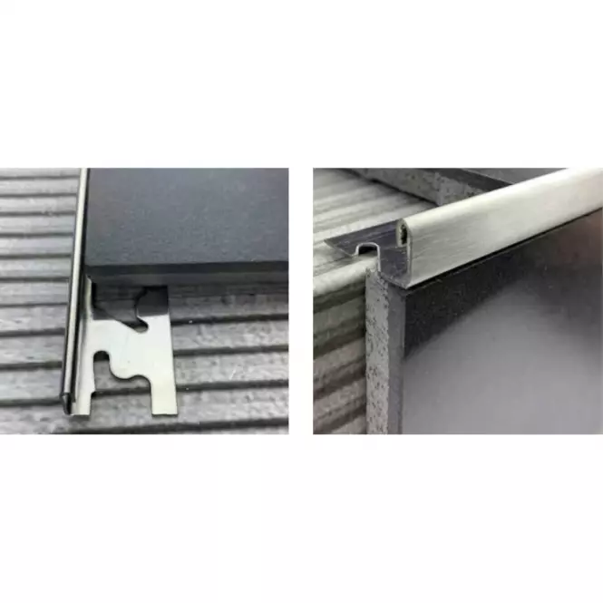 Profil krawędziowy L Stal nierdzewna Brushed  2500/23/10 mm