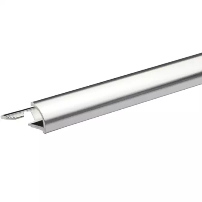 Profil narożny owalny aluminiowy srebrny Anod Chromed 2500/27/10 mm