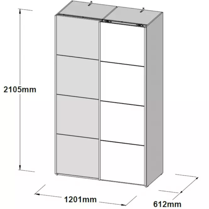 Szafa Sapporo 120 SPRS42412-C04 Biały