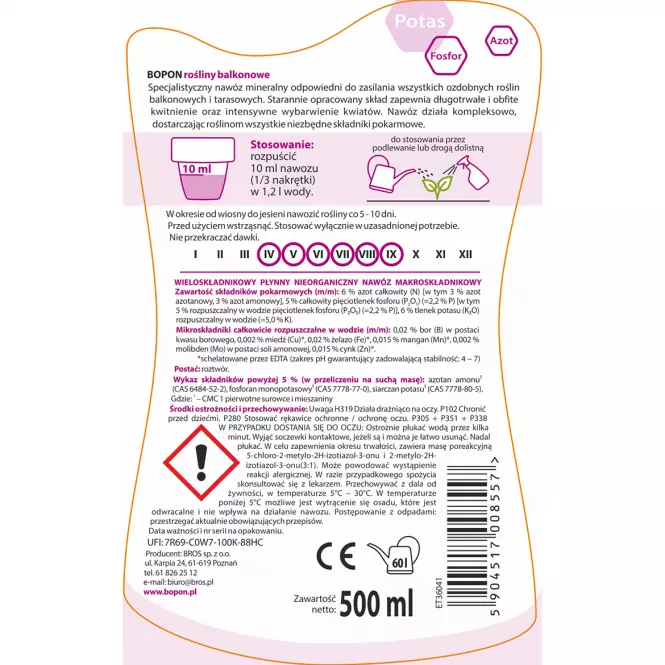 Biopon do roślin balkonowych 0,5l