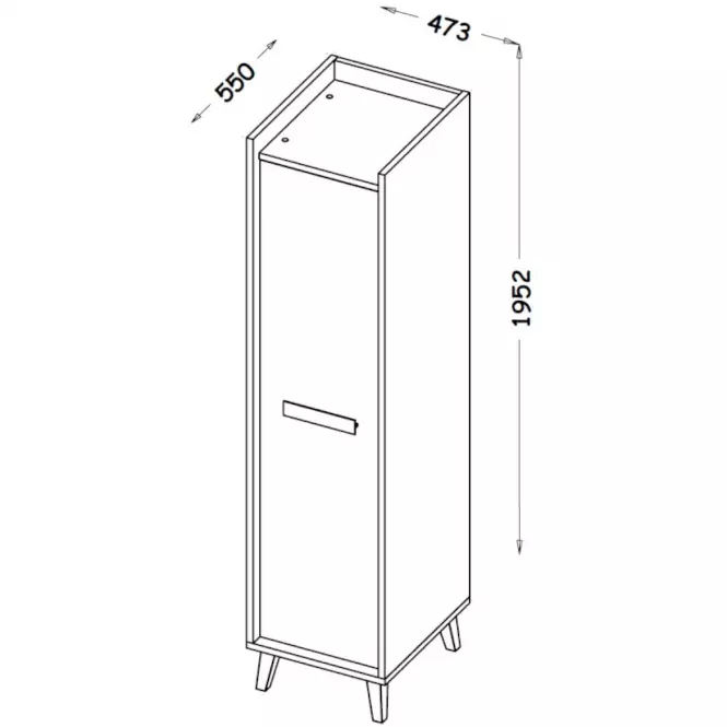 Szafa W2  Werso Riviera/Biały Bryl/Antracyt