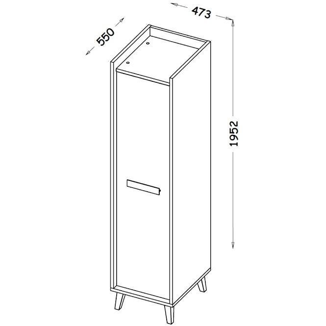 Szafa W2  Werso Riviera/Biały Bryl/Antracyt