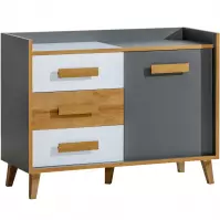 Komoda W6 Werso Riviera/Biały Bryl/Antracyt