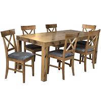 Zestaw stół i krzesła Wiktor 1+6 St-04 dąb