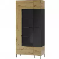 Witryna 2D Lucas 12 Dąb Artisan/Czarny Mat Witryna 2D Lucas 12 Dąb Artisan/Czarny Mat