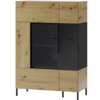 Witryna 2D Niska Lucas 15 Dąb Artisan/Czarny Mat Witryna 2D Niska Lucas 15 Dąb Artisan/Czarny Mat