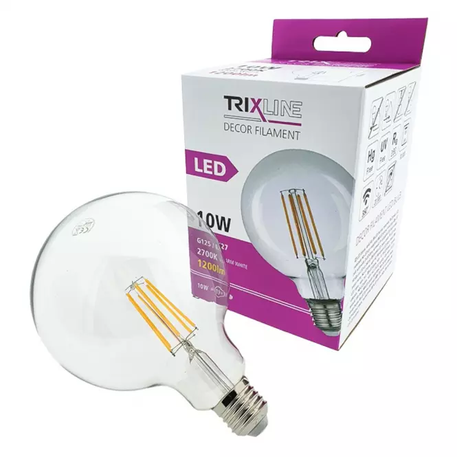 Żarówka LED G125 10W E27 2700K Decor Filament