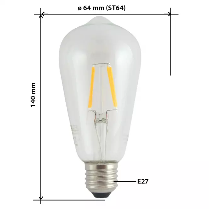 Żarówka LED ST64 8W E27 2700K Decor Filament